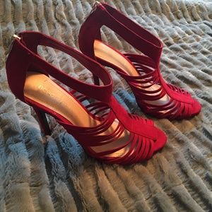 BCBGeneration Strappy Heels - HOTTT Red